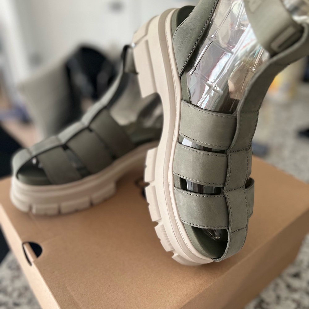 UGG Sage Green Strappy Sandals